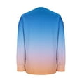 thumbnail image 4 of Womens Oversized Plus Size Tops, Long Sleeve Pullover for Women Fall Fashion Loose Fit Ombre Tie Dye Side Slit V Neck Sweatshirts, 4 of 4