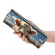 thumbnail image 5 of Disketp Daisy Meadow Cow Estuche Organizador de Lápices de Cuero, Estuche de Oficina con Cremallera para Bolígrafo y Lápiz, 5 of 6