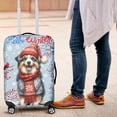 thumbnail image 4 of Hello Winter Miniature American Shepherd Smiling in Red Scarf Hat Welcome Christmas Travel Luggage Cover MAS Dog Lover Gifts Suitcase Dust Protective Decor - 00017, 4 of 5