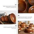 thumbnail image 3 of WHAMVOX 1pc Wooden Bowl Baby Wood Soup Bowl Household Wooden Bowel for Daily Use, 3 of 8
