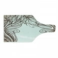 thumbnail image 1 of Art Nouveau Cutting Board, Vintage Victorian Renaissance Curving Branches in Earth Tones Classic, Tempered Glass Cutting and Serving Board, Wine Bottle Shape, Seal Brown White, by Ambesonne, 1 of 1