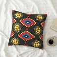 thumbnail image 4 of LNWH Decorative Pillow Covers, Vintage Red Indian Style Square Sofa Decorative Knit Pillow Case, 16"x16", 4 of 8