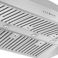 thumbnail image 2 of Forno Coppito 48-Inch Island Range Hood, Stainless Steel, LED Lighting, Adjustable Fan Speeds, 2 of 5