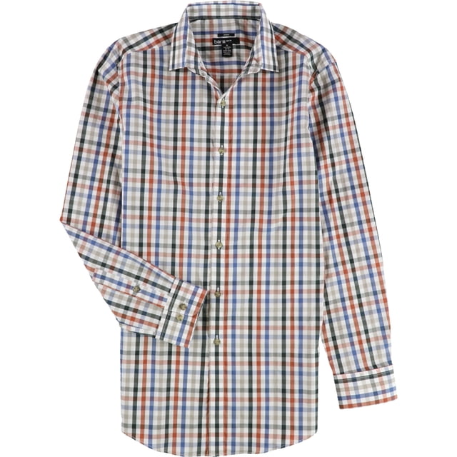 Camisa de vestir con botones bar III de sarga Quatro de fácil cuidado para hombre rusttan 16.5