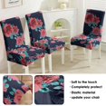 thumbnail image 5 of Modern Floral Dining Chair Covers 4 Pack Bright Nature and Garden Design Washable Polyester Stretch Slipcovers Removable Seat Protector for Rustic Farmhouse, 5 of 7