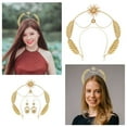 thumbnail image 2 of Bridal Headband for Women Crown Hairhoop Elegant Earring/Headband Women Bohemia Headdress Wedding Crown Headpiece, 2 of 8