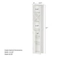 thumbnail image 5 of Lavish Home 67-inch Linen Storage Cabinet  with Adjustable Shelf, Bathroom or Laundry Room Storage Organizer, White, 5 of 8