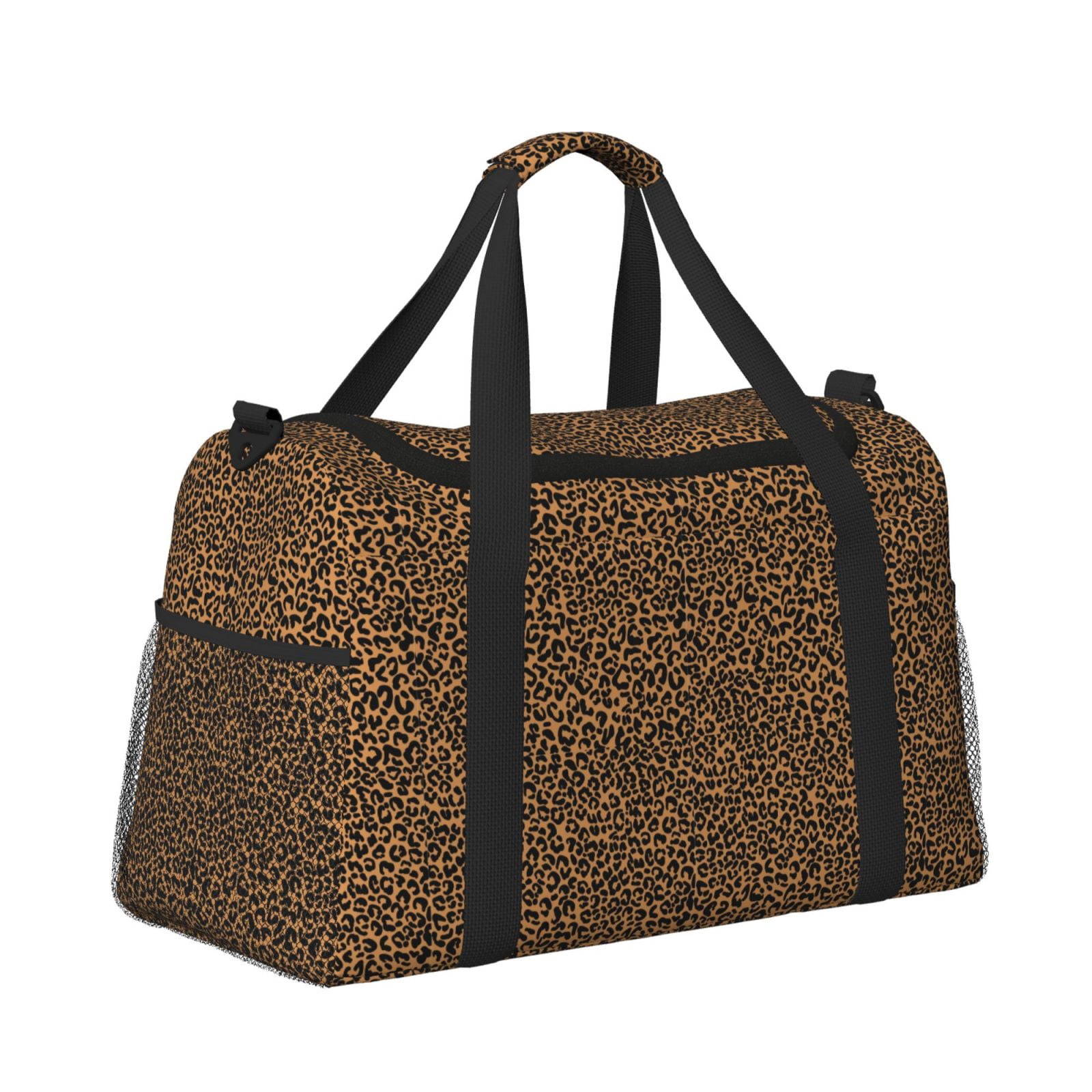 Fuzoiu Leopard Print Travel Duffle Bag,Carry On Tote Bags,Duffel Bag,Sport Gym Bag, Hospital Bag for Labor and Delivery, Overnight Bag,Luggage Bag