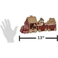 thumbnail image 3 of The Bridge Collection 13" Glittery Red Peppermint Candy Gingerbread Christmas Train with Gingerbread Men, Penguin, & Bear Figurine, 3 of 4