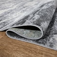 thumbnail image 5 of Modern Abstract Wave Area Rug 2'x7' Gray Runner Rug, 5 of 7