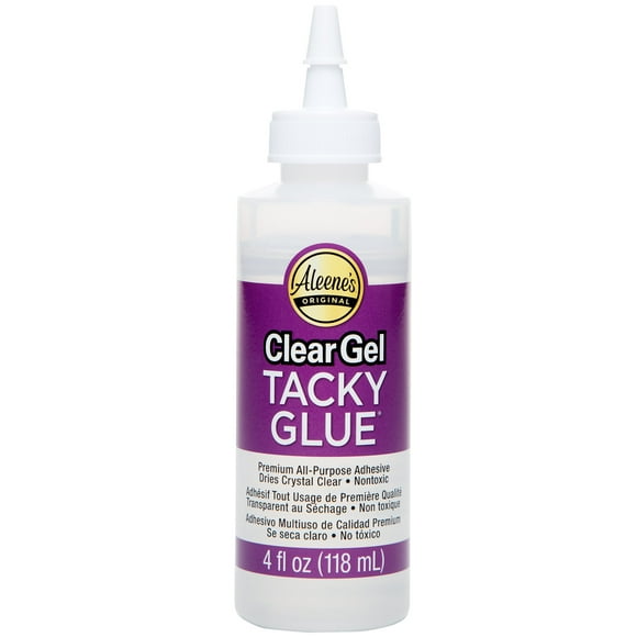 Aleene's Clear Gel Tacky Glue 4 fl oz, Dries Clear, Premium All-Purpose Adhesive