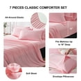 thumbnail image 6 of Flymme King Size Pink Comforter Sets 7 Pieces Bed in a Bag King Bed Set Modern Lightweight All Seasons Complete Pink Bedding Set for Bedroom, 6 of 8