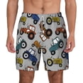 thumbnail image 2 of Goofa Color Tractor Printed Men's Swim Trunks Board Shorts Quick Dry Mens Swimming Trunks with Compression Liner,Breathable Fit Hawaii Beach Shorts-3X-Large, 2 of 9