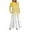 Yellow, variant on Kaemgyyd Women Long Sleeve Dress Casual Crew Neck High Waist Gradation Maxi Dresses with Pockets Fall Trendy Soft Beach Clothing