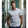 thumbnail image 2 of Tee Jays Mens Pima Cotton Interlock Polo Shirt, 2 of 4