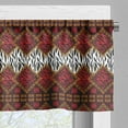 thumbnail image 3 of Ambesonne African Valance Pack of 2, Wildlife Animal Skin, 54"X12", Brown and Red, 3 of 5