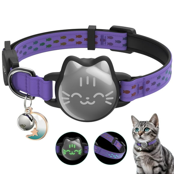 Funda tipo collar para gatos impermeable con almohadilla luminosa y reflectante