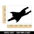 thumbnail image 2 of Super Hero Man Flying with Arms Out Rectangle Rubber Stamp Stamping Scrapbooking Crafting - Large 2.5in, 2 of 7