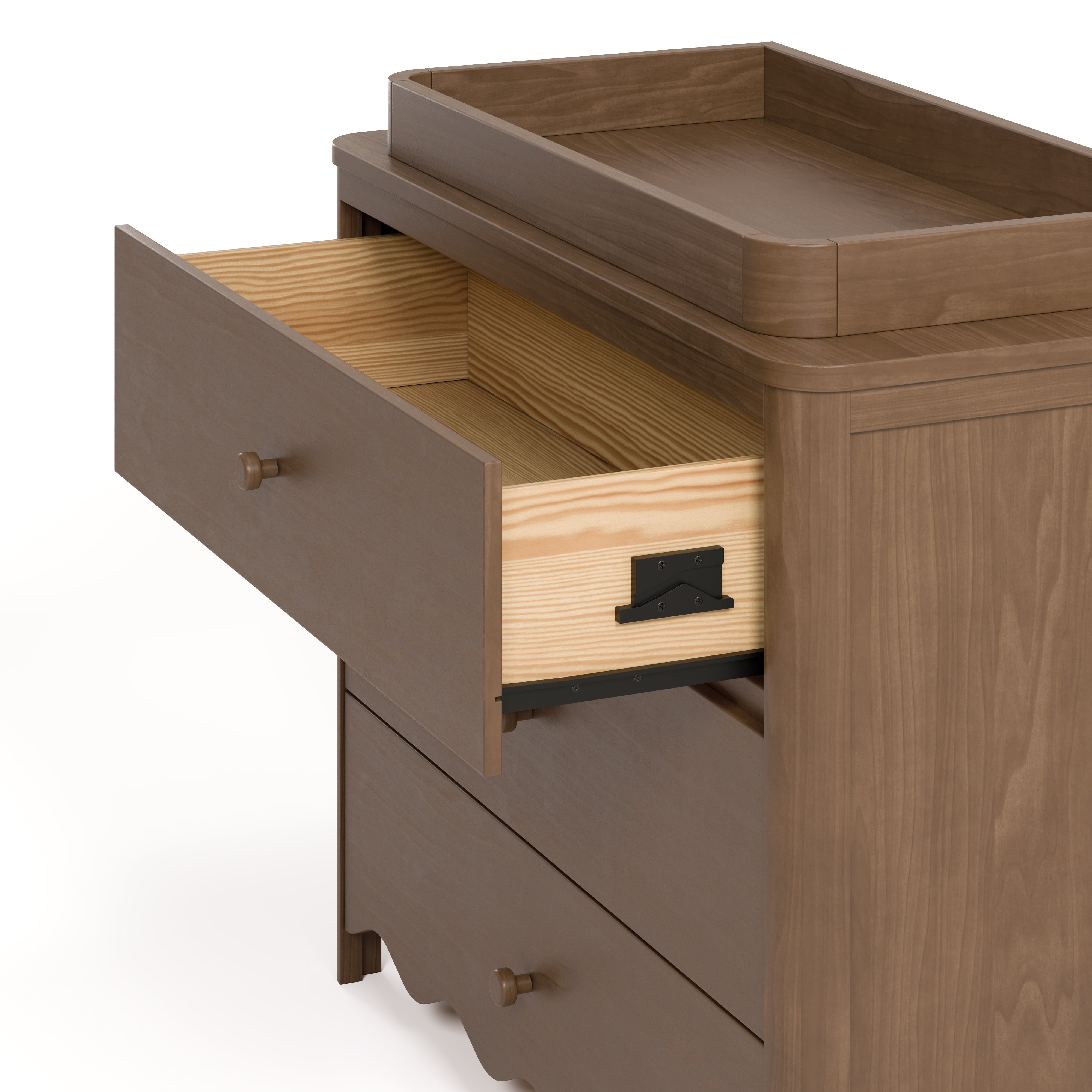 Art of Nursery by Storkcraft Casablanca 3 Drawer Chest with Removable Changing Topper, Hazelnut
