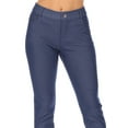 thumbnail image 5 of Women's Casual Comfy Slim Pocket Jeggings Jeans Capri Pants, 5 of 6