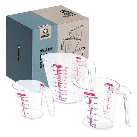 3-piece Measuring Cup Set, 1l / 500ml / 250 Ml