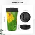 thumbnail image 3 of Balery Bees Pollinates A Yellow Dandelion Pattern Insulated Coffee Travel Mug Stainless Steel Vacuum Coffee Cup Leakproof with Screw Lid Coffee for Hot/Iced Beverage - 500ml, 3 of 8