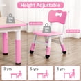 thumbnail image 3 of Yeshouse conjunto de mesa y sillas infantiles, mesa de arte de plástico con diseño de grafiti, asiento cómodo y altura ajustable, ideal para niños de 3 a 10 años, 3 of 7