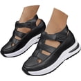 thumbnail image 1 of Bootara Women'S Plus Size Hollow-Out Casual Sandals, Closed Toe Platform Sandals Height-Boosting Thick Sole, 1 of 6