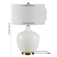 thumbnail image 5 of SAFAVIEH Eugenie 27 in. Solid Glass Table Lamp, Antique White, 5 of 10