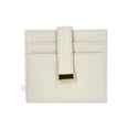thumbnail image 4 of Time and Tru Women's Una Faux Leather Card Case Wallet, Bleached Beige, 4 of 5
