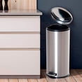 thumbnail image 3 of Bote De Basura Para Cocina Largo De Acero Inox Tipo Pedal 12 L Sablón 744GR, 3 of 7