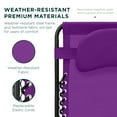 thumbnail image 6 of Best Choice Products Oversized Zero Gravity Chair, Folding Outdoor Patio Recliner w/ Cup Holder - Amethyst Purple, 6 of 8