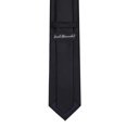 thumbnail image 3 of Jacob Alexander Men's Tone on Tone Herringbone Regular Length Neck Tie - Black, 3 of 5