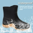 thumbnail image 2 of AUXDIQ Wellington Boots Women Mid-calf Wellies Waterproof Rain Boots Outdoor Garden Shoes Black 2.5 UK, 2 of 6