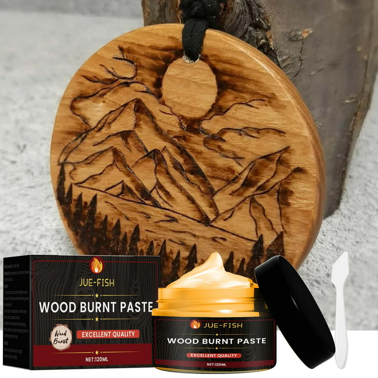 EJWQWQE Wood Burning Paste Camping Outdoor Wood Cloth Combustion Supporting  Gel DIY Pyrography Wood Burning Paste 120ml
