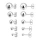 thumbnail image 1 of wholesale Juego de aretes de plata esterlina 925 para mujeres, diferentes tamaños, aretes pequeños, mini pernos de bola para perforaciones múltiples oso de fresa Hogar, 1 of 5
