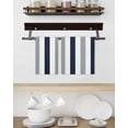 thumbnail image 3 of Navy Blue Gray Striped Kitchen Dish Towels for Drying Dishes Set of 2, Farmhouse Stripe Art Waffle Weave Microfiber Hand Tea Bathroom Towels Quick Dry & Absorbent Towel 15.7x23.6, 3 of 7
