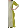 thumbnail image 3 of Moomaya Kurti Imprimée pour Femmes Longueur Genou Tunique Col en V Robe Grande Taille, 3 of 6
