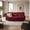 Burgundy, variant on Modern 3-Seater Sofa, Snowfleece Fabric Couch with High-Density Foam & Spring Pack, Chesterfield Style with Nailhead Trim, Living Room Furniture, Gray