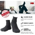 thumbnail image 3 of +MD 6 Pack Mens Bamboo Ankle Socks Extra Heavy Full Cushioned Work Socks Moisture Wicking Sports Quarter Socks Grey(6pairs) 13-15, 3 of 7