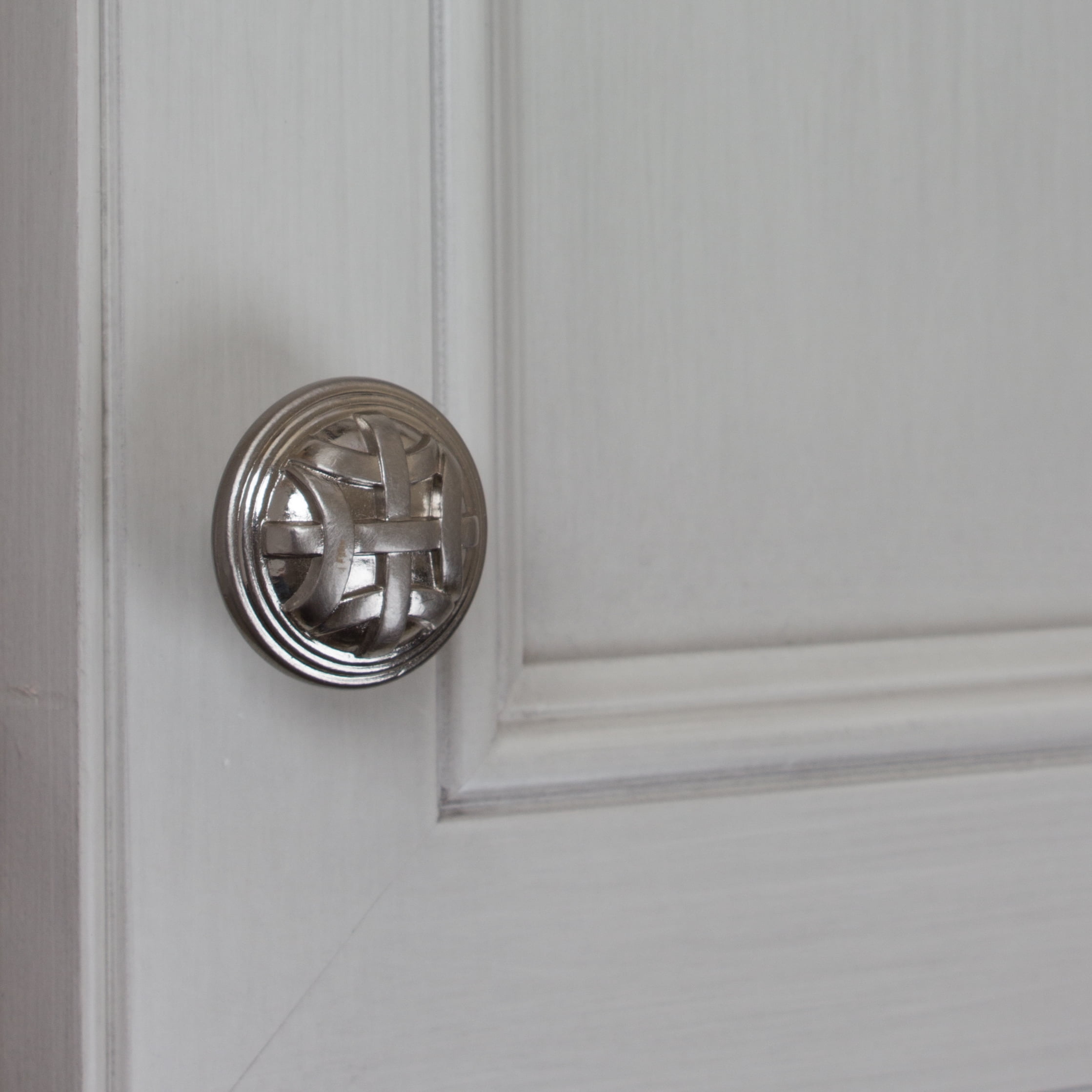 GlideRite 1-1/4 in. Round Braided Cabinet Knob, Satin Nickel