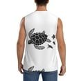 thumbnail image 4 of Lsque Family Of Sea Turtles Print Men's Cotton Blend Sleeveless Muscle Shirts (S-3XL)- Moisture Wicking, Odor Protection, UPF 30+,Large, 4 of 8