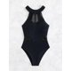 thumbnail image 4 of Traje de baño de una pieza de malla para mujer, traje de baño sexy con aberturas, monokini deportivo de cintura alta, traje de baño para mujer, traje de playa para surf 2024, 4 of 4