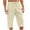#Beige, variant on DPTALR George Men's Fashion Solid Drawstring Elastic Waist Pocket Casual Sweat Capris Pants,Black,Big and Tall Men M