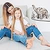 thumbnail image 4 of Elephant Statue. Elephant Decor Brings Good Luck, Health, Strength. Elephant Gifts for Women, Mom Gifts. Decorations Applicable Home, Office, Bookshelf TV Stand, Shelf, Living Room - Silver, 4 of 7