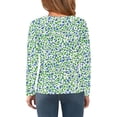 thumbnail image 5 of Abcomgle Kids Long Sleeve Shirt Girls Crewneck Fall T-Shirts for Girls Casual Basic Top for Girls Trendy Floral Print Blouses for Girls 8-9 Years,Light Green, 5 of 6
