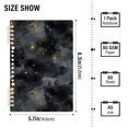 thumbnail image 2 of FORMRS 1-Subject Spiral Notebook 8" x 5" College Ruled 60 Refillable Sheet A5 Hard Cover, 2 Pack, Gray Sky Pattern, 2 of 7