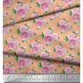 thumbnail image 2 of Soimoi Cotton Cambric Fabric Check,Leaves & Rose Floral Print Fabric by The Yard 42 Inch Wide, 2 of 3