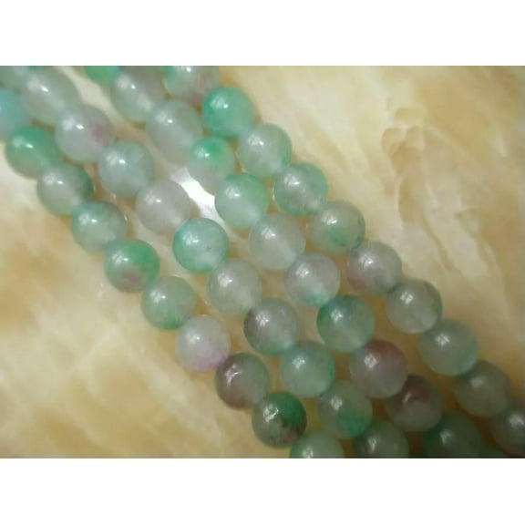 GKNET 6mm Multicolor Kunzite Round Gemstones Loose Beads 15”##KH321