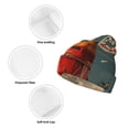 thumbnail image 3 of Lsque Rusty Rocket Launch Pattern Knitted Beanie, Unisex Winter Hat, Knit Hat Winter Beanies Thick Fisherman Beanies Cuffed Plain Skull Caps, 3 of 6